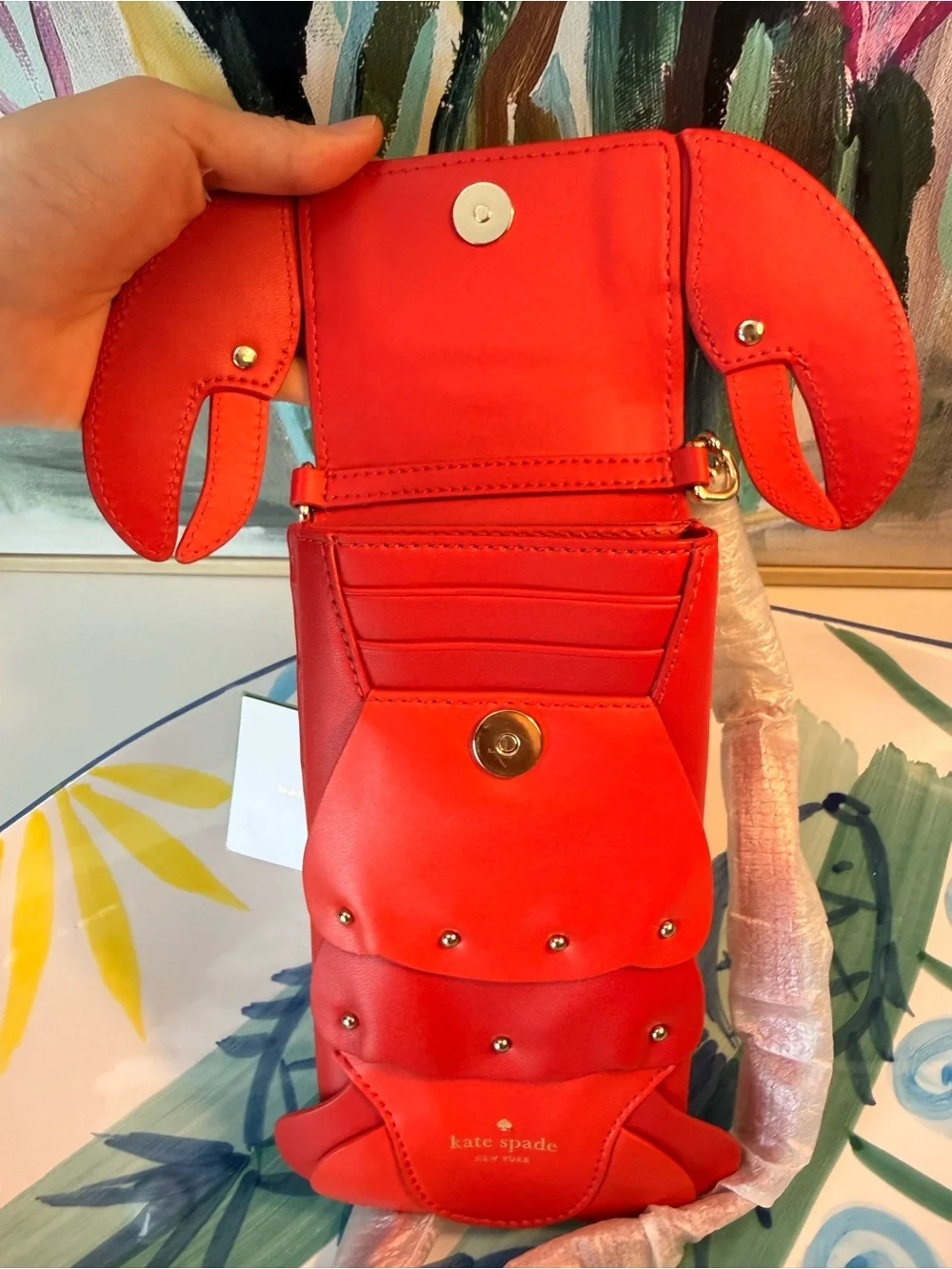NWT Kate Spade Novelty Shore Thing Red Lobster Leather Crossbody Bag Purse Handb